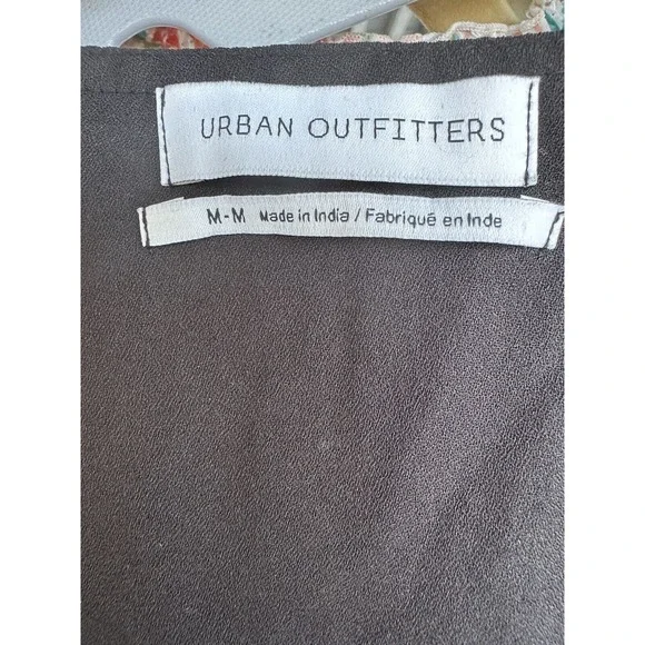 Urban Outfitters Rosalee V-Neck Flutter Sleeves A-line Mini Dress Black Sz M - Picture 14 of 16